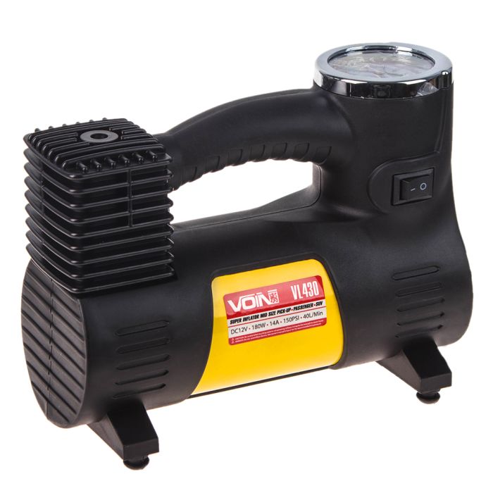 Компресор автомобільний "VOIN" VL-430 150psi/14A/40л/прикур./перехідник на клеми