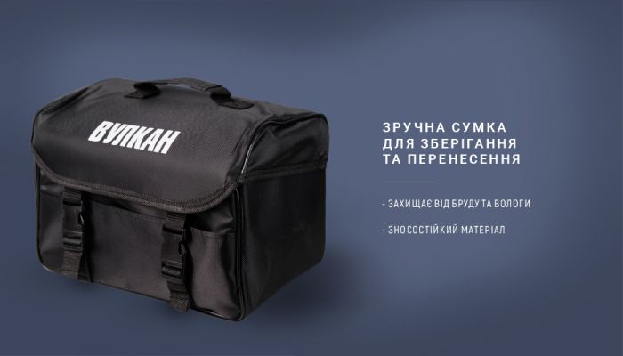Компресор автомобільний "Вулкан" KA-B12122 150psi/25Amp/90л/клеми/шланг 7,5м з дефлятором/лixтар/2 циліндри